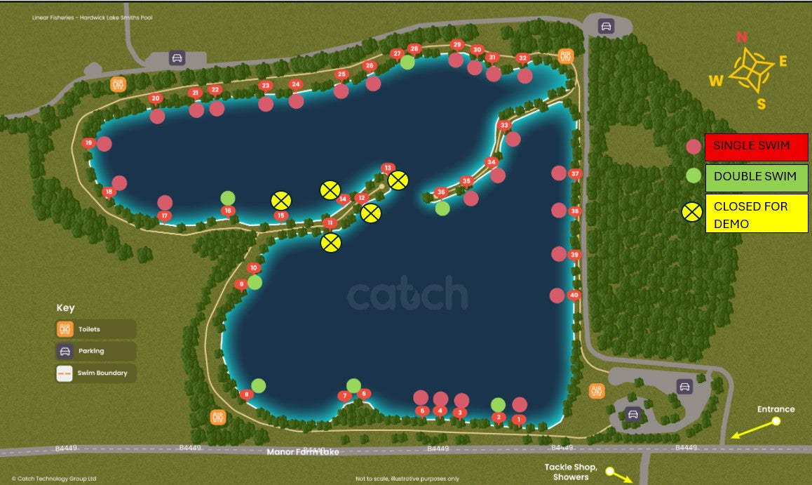 Linear Fisheries - Hardwick & Smiths - Weekend Ticket June 2026